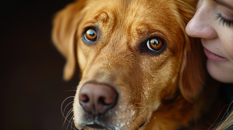 Sick dog showing canine distemper symptoms requiring immediate veterinary attention