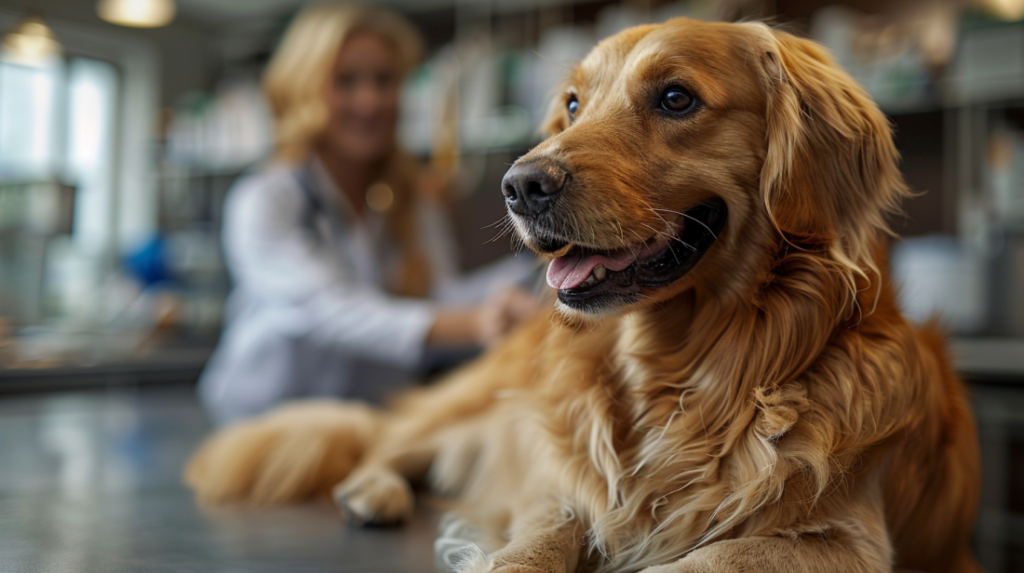 Dog with urination problems indicating kidney damage from leptospirosis in dogs