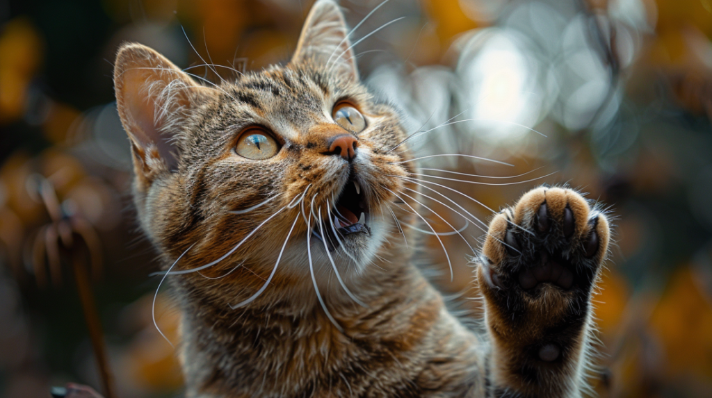 Cat drooling excessively and pawing face from gingivitis and dental disease discomfort