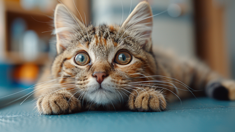 Sick kitten showing Feline Panleukopenia Virus symptoms requiring immediate veterinary care