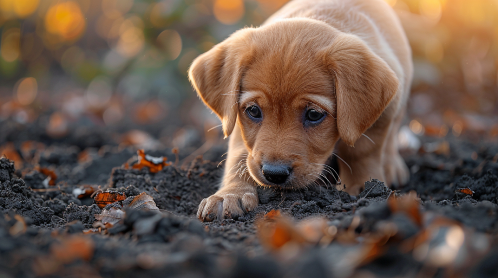 Contaminated environment showing how dogs contract parvovirus transmission pathways
