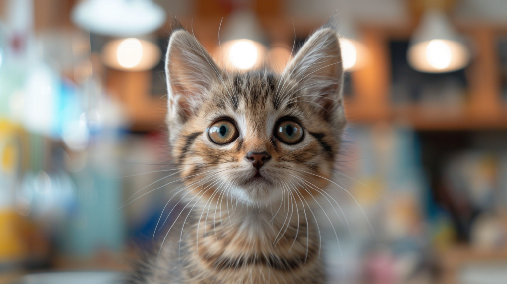 Kitten displaying neurological symptoms caused by Feline Panleukopenia Virus brain damage