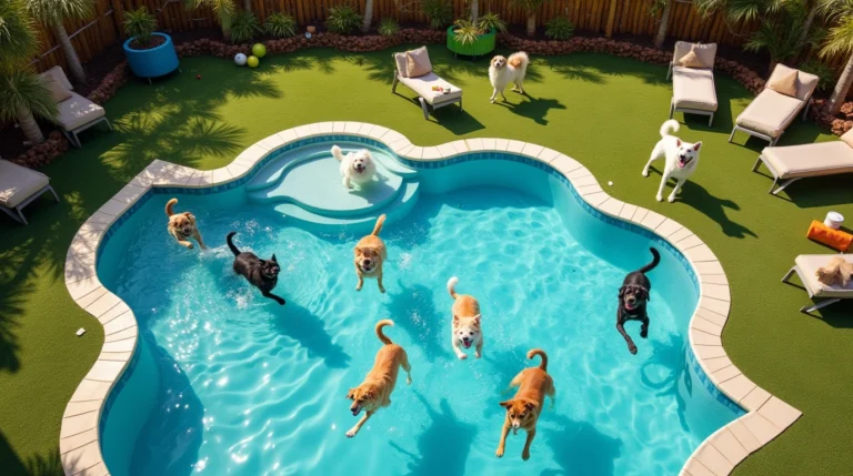 Exclusive Pet Paradise vacation resort for pets with high-end accommodations and amenities