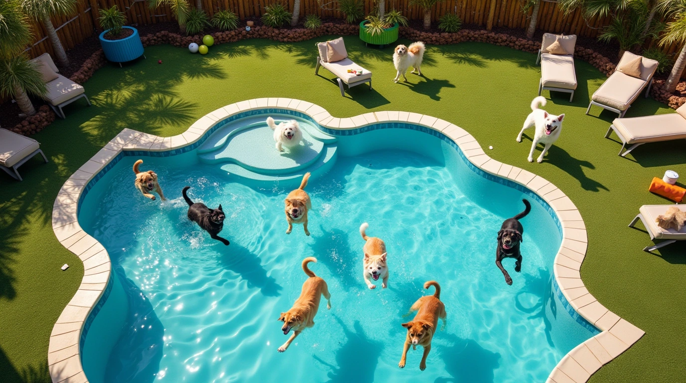 Exclusive Pet Paradise vacation resort for pets with high-end accommodations and amenities