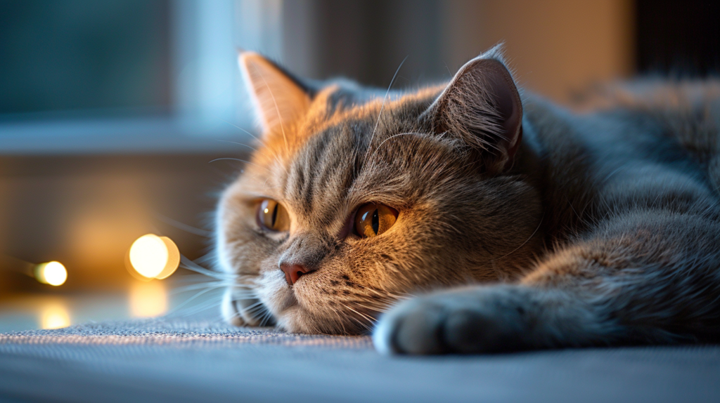 Cat experiencing vomiting and diarrhea as early cat poisoning warning symptoms