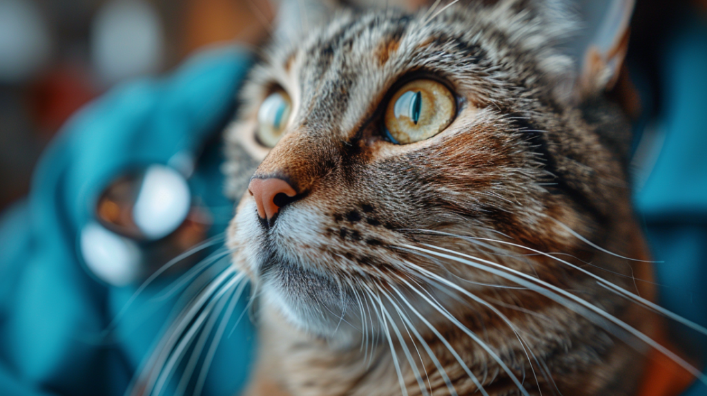 Veterinary diagram showing chronic kidney disease in cats affecting feline kidney function