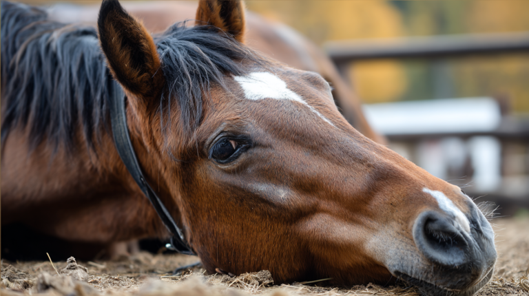Horse displaying poisoning symptoms receiving emergency veterinary care with toxic plant identification and treatment