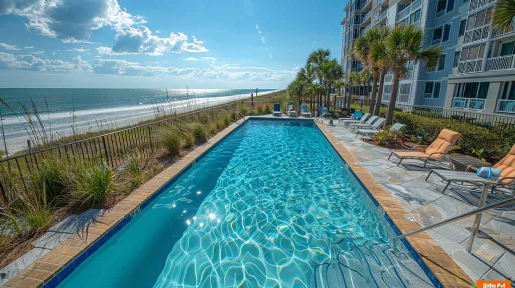 Myrtle Beach pet-friendly hotels comparison showing beachside amenities and pet services in ranking layout