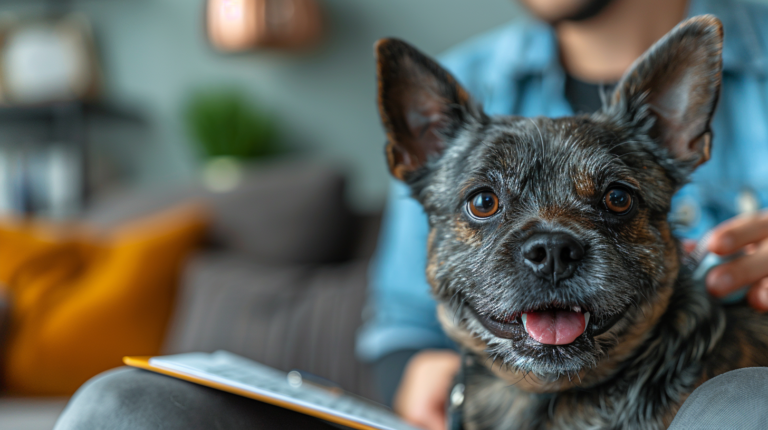 Professional pet screening process showing responsible pet owners with documentation in rental application setting