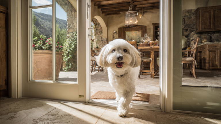 Best dog doors showing happy pet using quality installation for easy indoor-outdoor access and independence