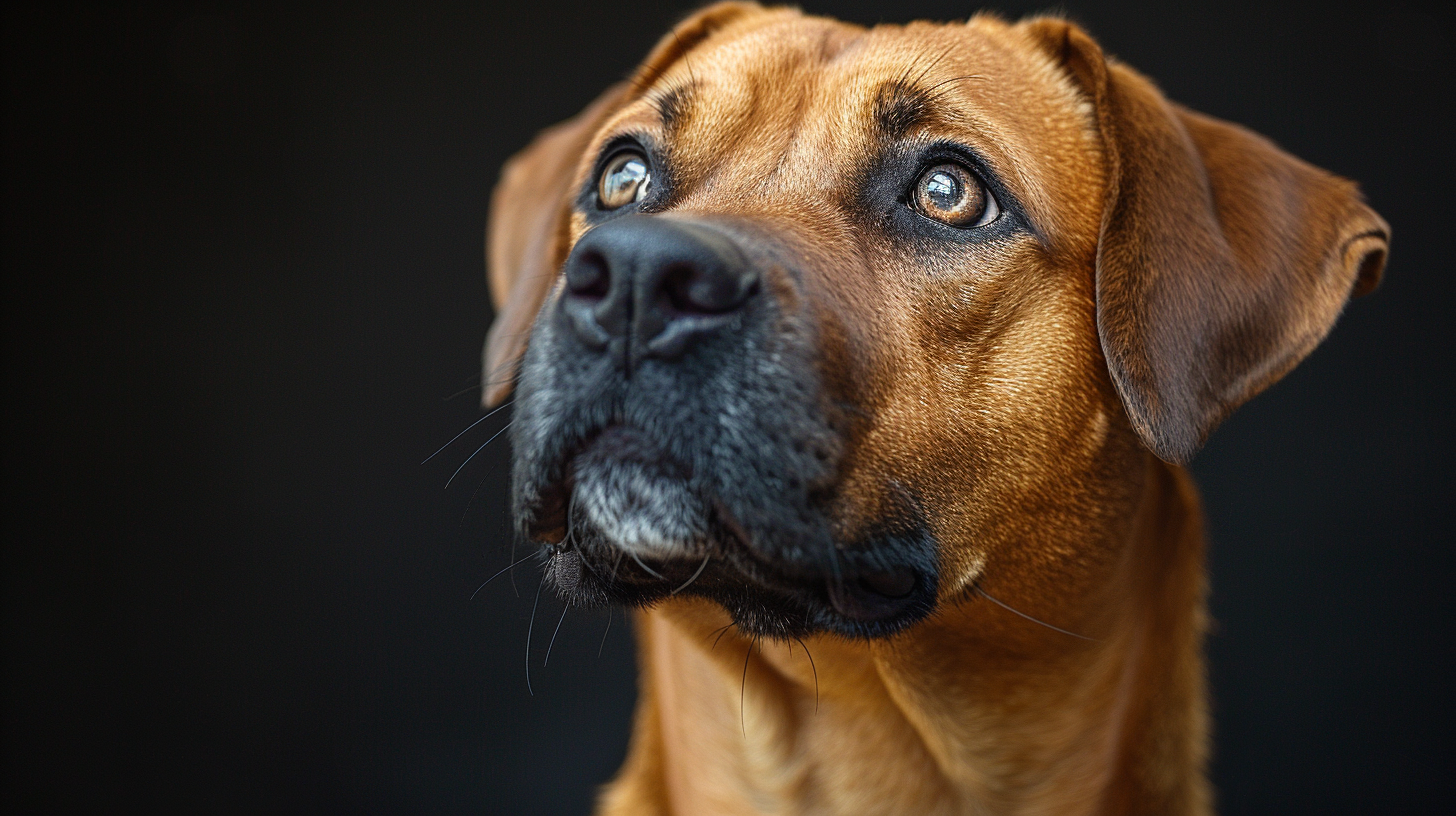 Black Mouth Cur dog displaying impressive breed characteristics and strong athletic build in professional photography