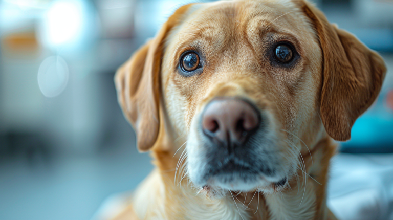 Compassionate veterinary care scene showing special needs dog receiving professional medical attention