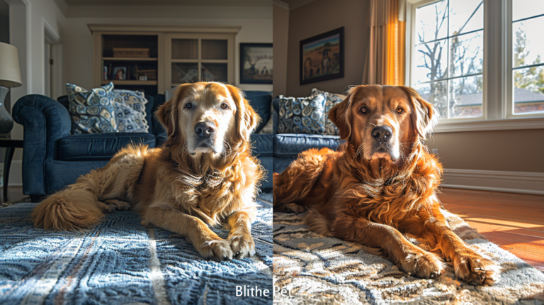 Clean fresh home interior with professional pet odor eliminator products showing effective results