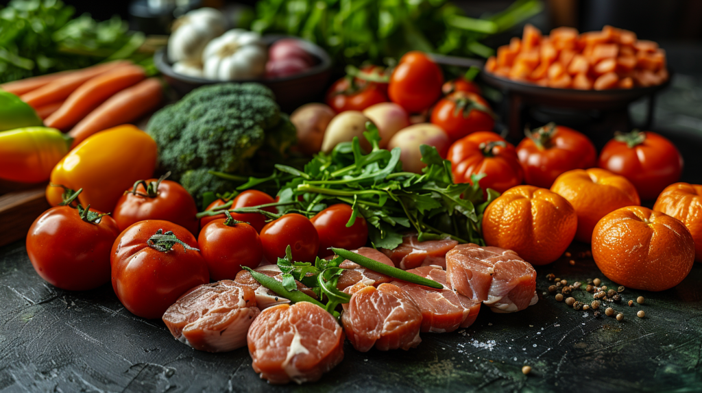 The Pets Table nutritional benefits showing healthy meal preparation and ingredient quality for pet wellness