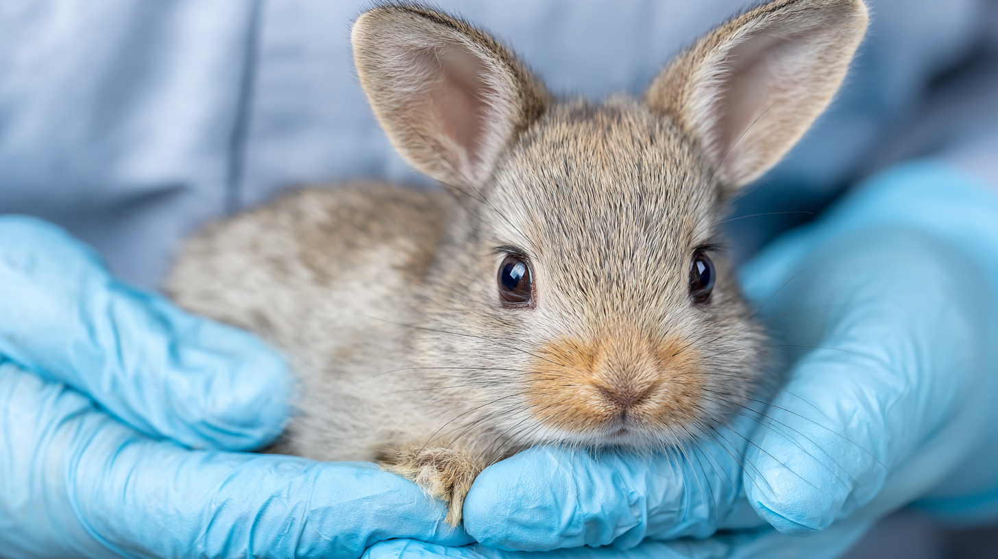 Healthy rabbit with myxomatosis protection through vaccination and vector control with professional veterinary care