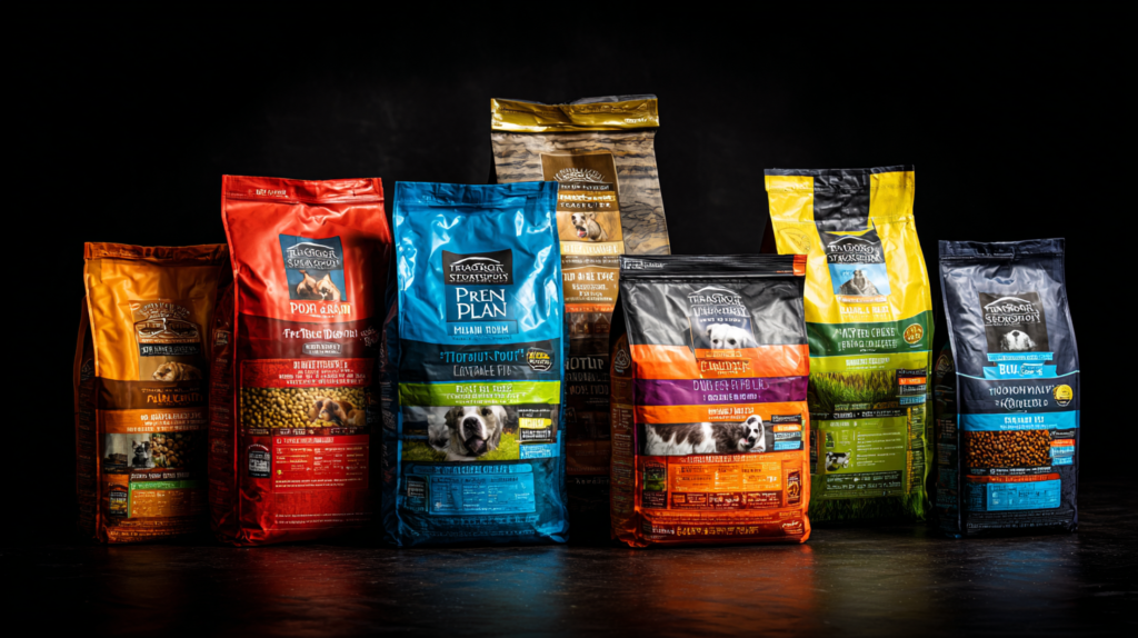 Tractor Supply dog food featuring seven trusted brands including premium options for comprehensive brand comparison