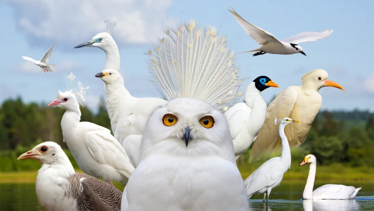 white birds