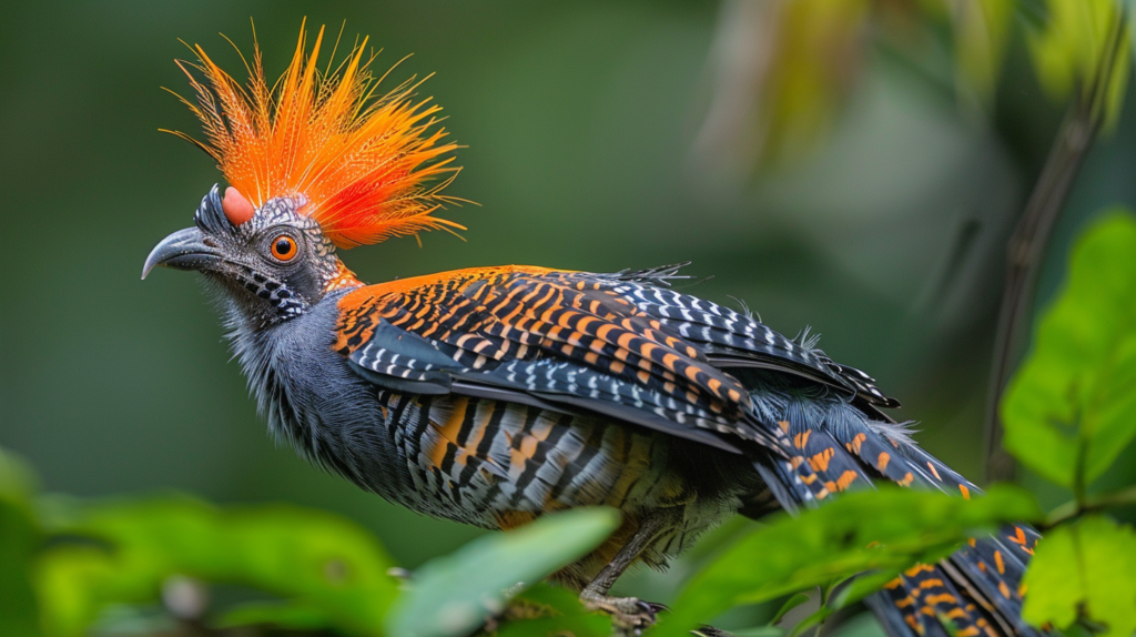 Crested woodland bird anatomy showing unique crest features and woodland adaptations in detailed documentation