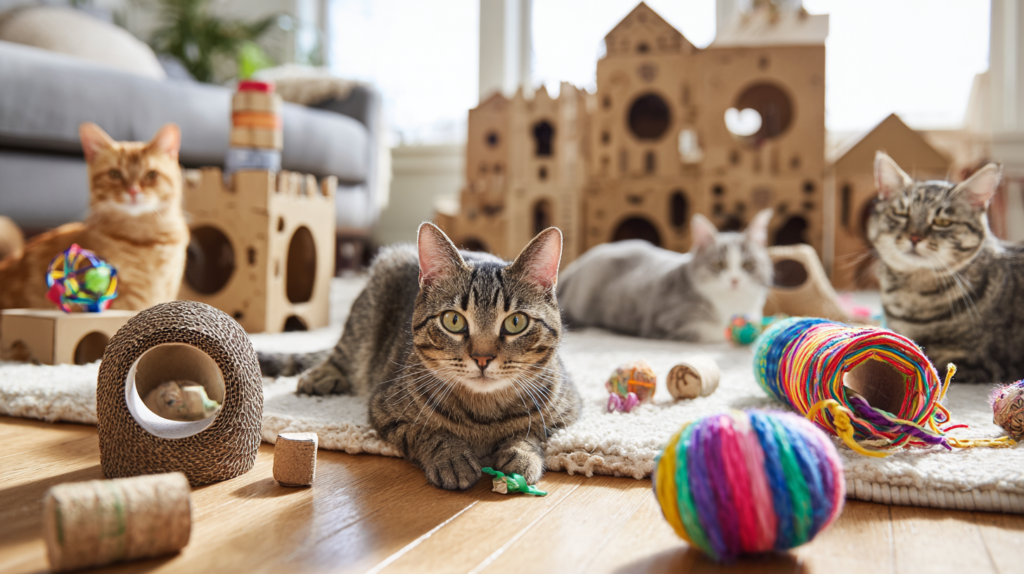 6 Fun Homemade Cat Toys Using Recyclables