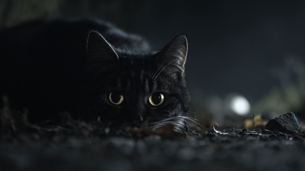 Are cats color blind night vision comparison showing enhanced low-light visual abilities