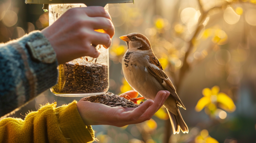 Attract Birds with Feeders