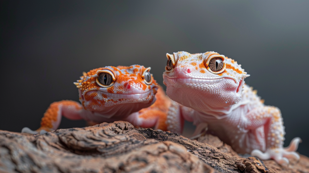 Male vs female leopard gecko size comparison showing body proportion differences