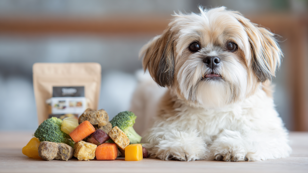 Homemade chicken and vegetable dog training treats
