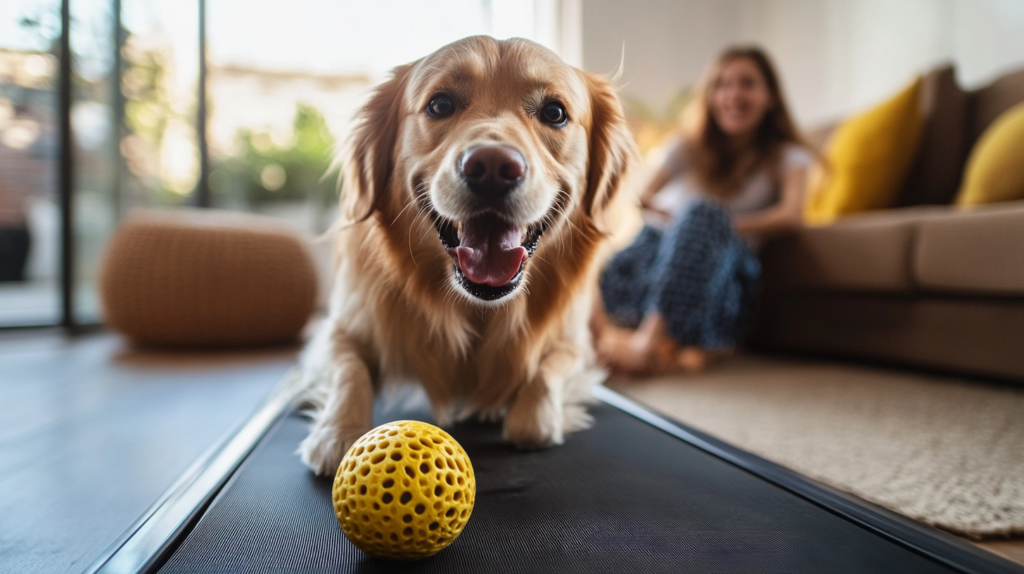 Dog playing with interactive toy showing exercise efficiency easy pet care hacks