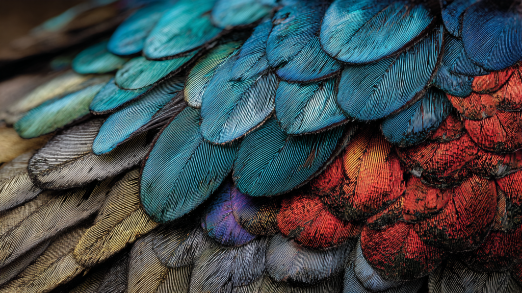 Female birds showing subtle brown and gray plumage compared to colorful male bird feathers for identification
