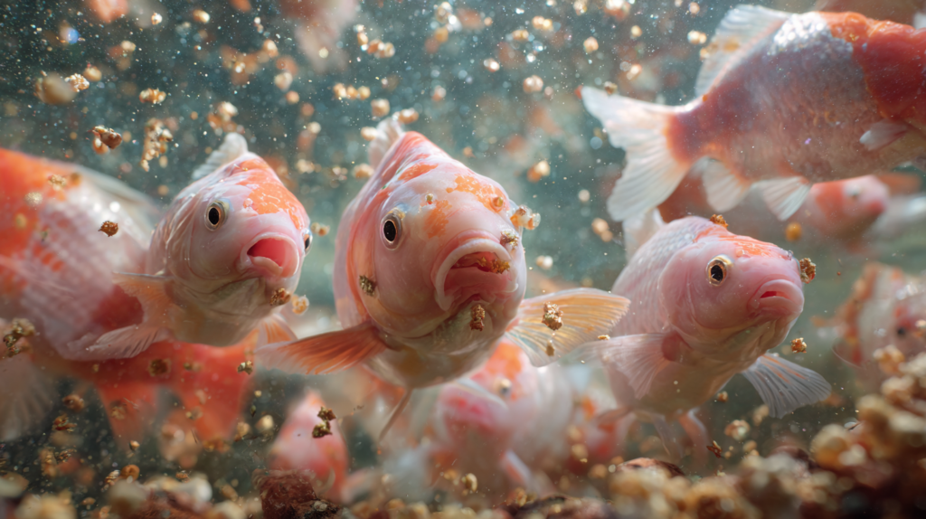 Fish behavior signs displaying appetite changes and feeding behavior warning indicators