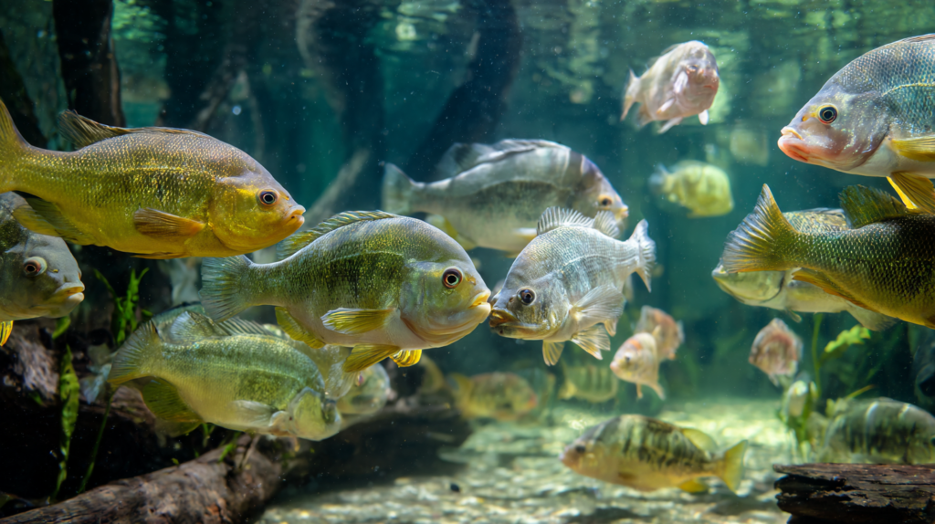 Fish behavior signs showing social interaction changes and aggression pattern alterations