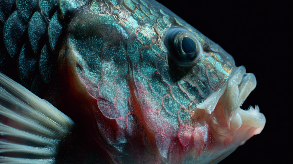 Fish behavior signs showing breathing difficulties and abnormal gill movement patterns