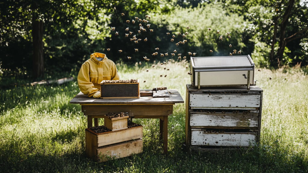 Goodland Bee Supply beginner beekeeping kit showing complete hive setup for beginners
