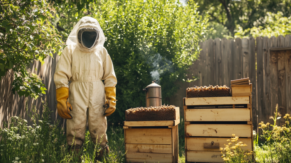 Harvest Lane Honey beginner beekeeping kit showing complete starter package with all essentials
