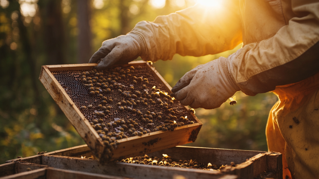 Hoover Hives beginner beekeeping kit displaying 8-frame starter setup for new beekeepers