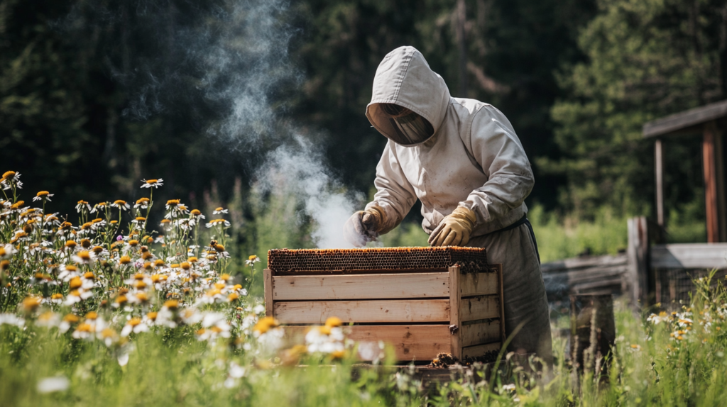 Little Giant beginner beekeeping kit displaying 10-frame hive setup for starter beekeepers
