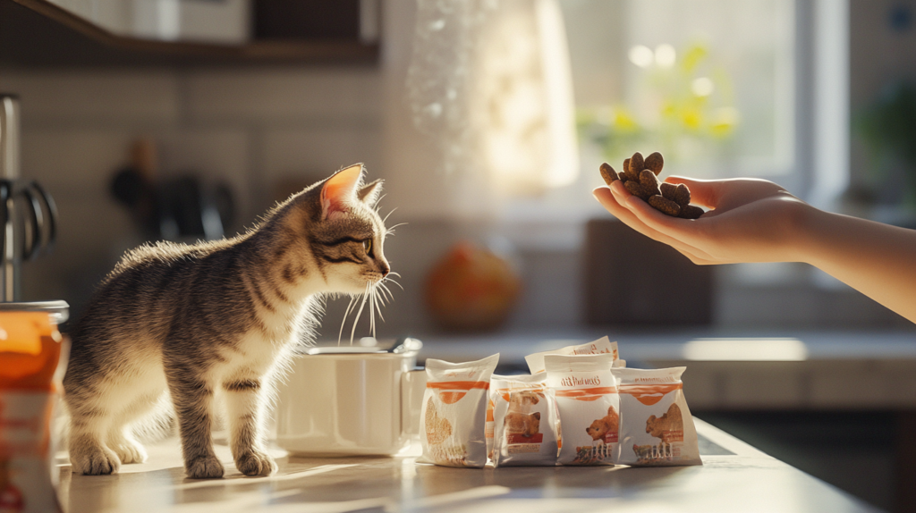 Pet obesity sign number six: excessive treat pile showing treats exceeding 10% of daily caloric intake recommended for healthy pets