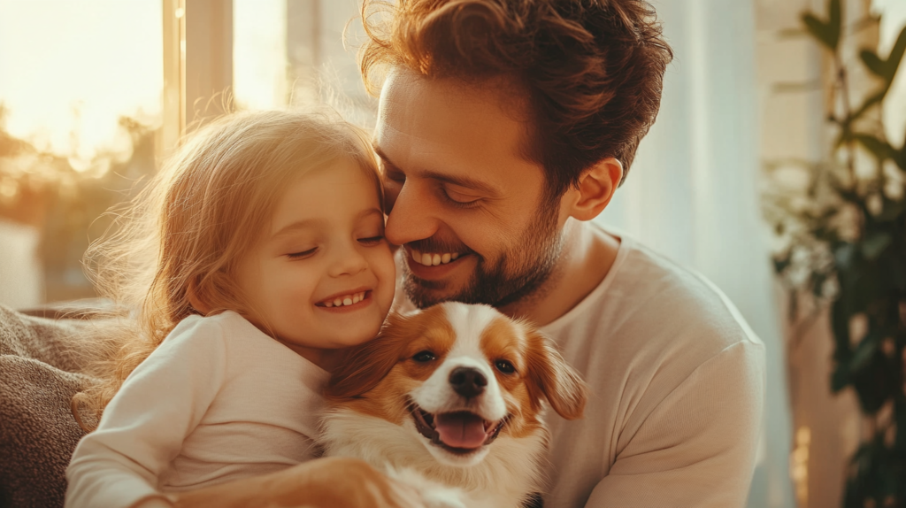 Person with allergies happily cuddling a hypoallergenic cat in a clean, allergen-free home environment, showing how allergy sufferers can enjoy pet companionship