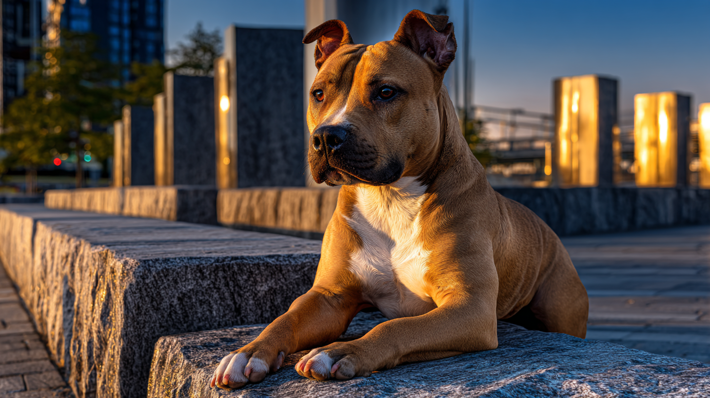 Pocket Bully dog displaying small stature and powerful physique of this compact breed