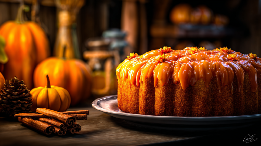 Pumpkin Spice Dog Cake