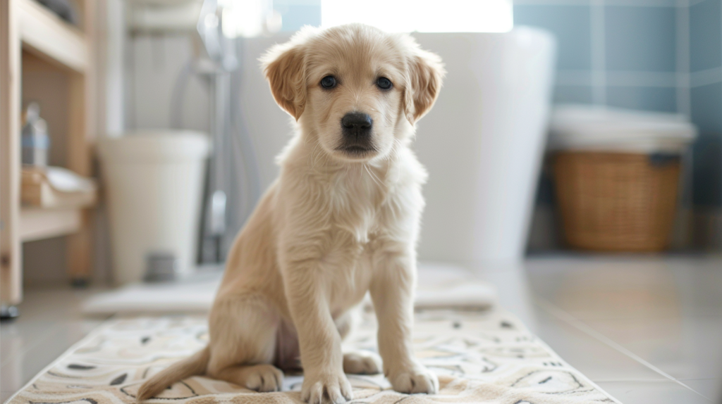 Puppy potty training warning signs showing behavioral cues and accident prevention tips