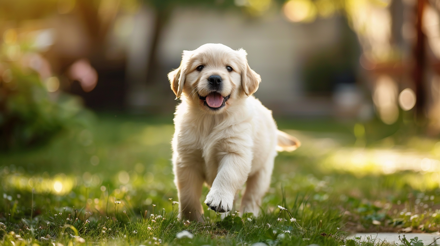Puppy potty training guide showing young dog learning proper bathroom habits and techniques