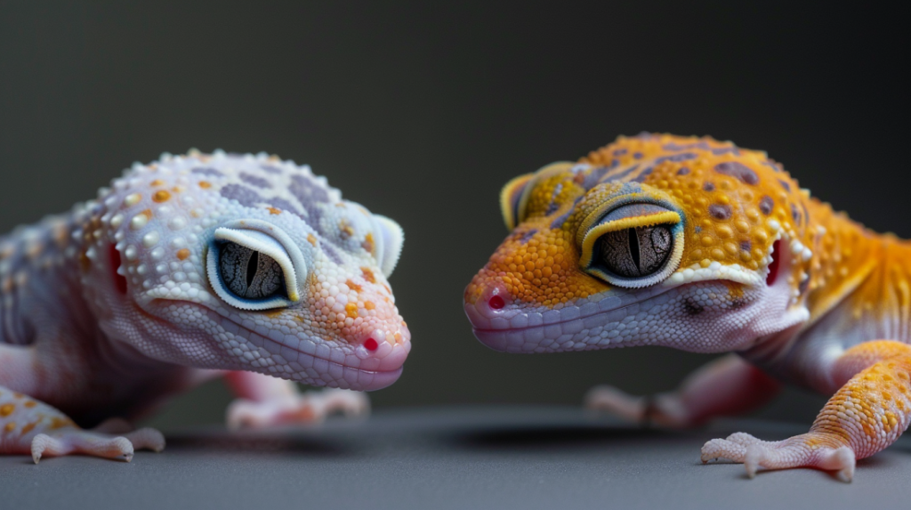 Male vs female leopard gecko anatomy diagram showing sexual dimorphism differences