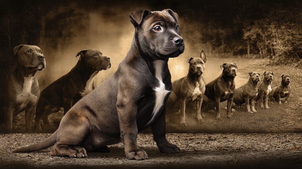Pocket Bully dog showing breed characteristics from American Bully lineage origins