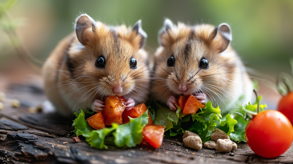 Guinea pigs sharing food together demonstrating guinea pig bonding tips using treats as rewards