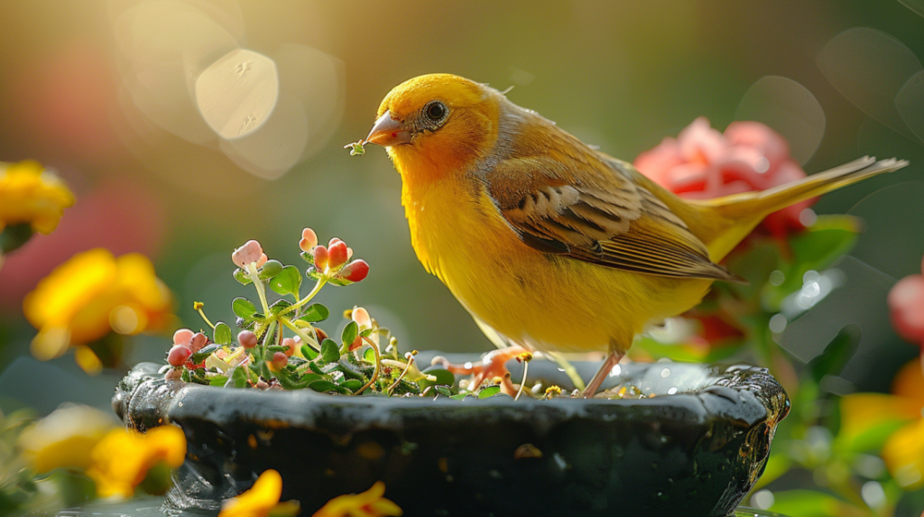 Herbs and Sprouts: Micronutrient-Rich Bird Snacks