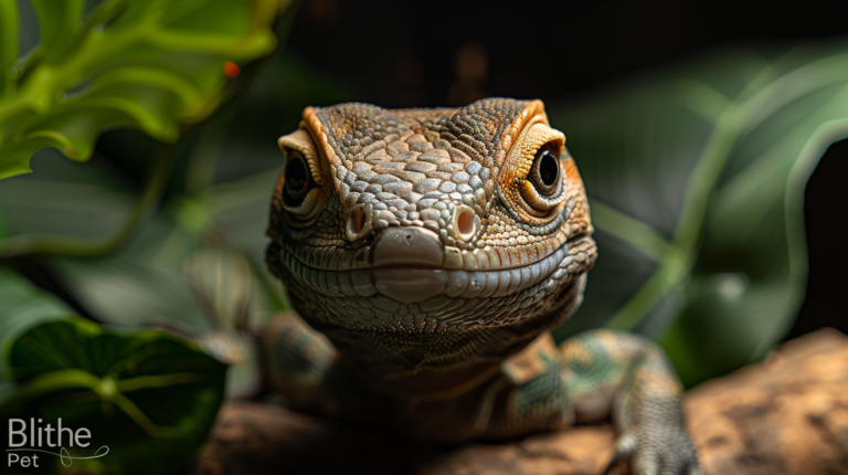 Ackie Monitor lizard in professional terrarium setup showcasing essential care requirements for beginner reptile owners