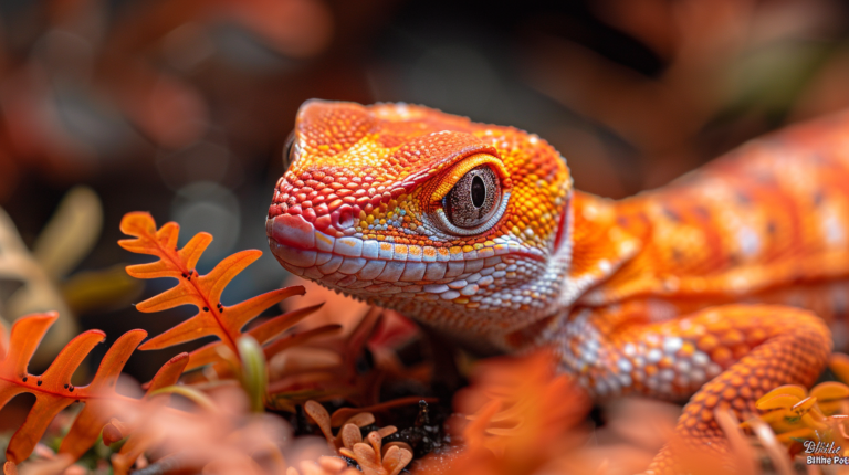 Red Ackie Monitor displaying stunning natural color variations and patterns in professional terrarium photography
